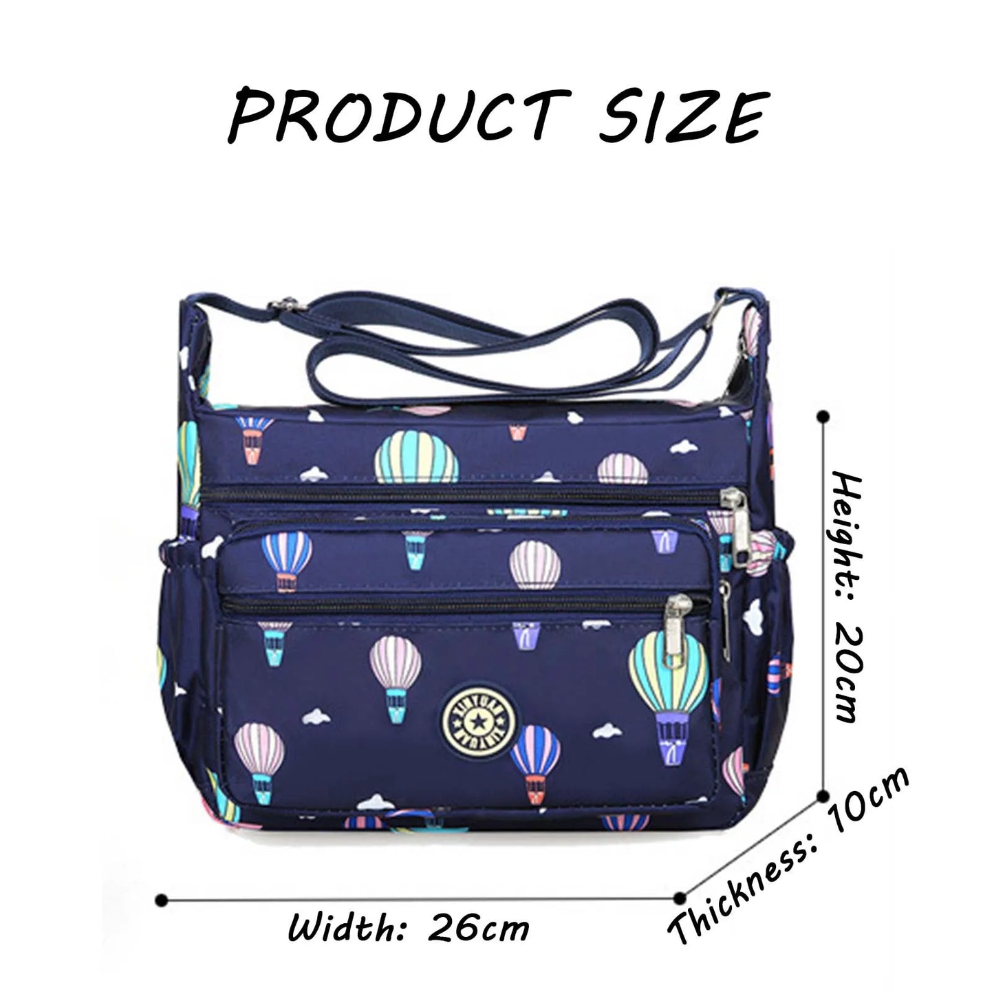 Multi-Pocket Casual Cross-body Waterproof  Bag