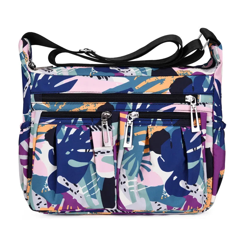 Floral Handbag With Multi-Pockets