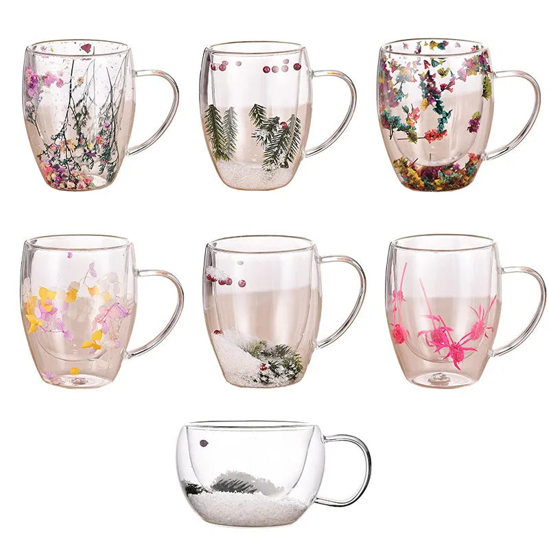 SandGlass™   Real Dry Flowers Decoration Cups For Drinking