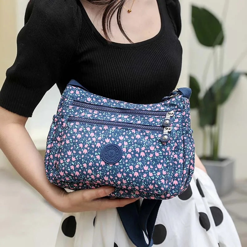 Casual Shoulder-Bag With Floral Print Handmade