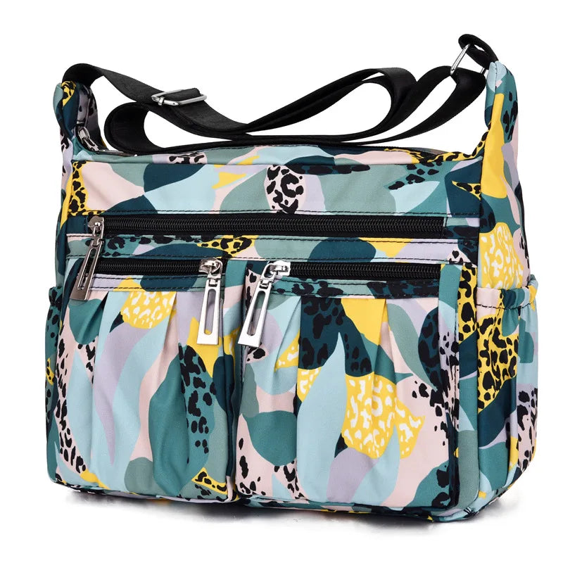 Floral Handbag With Multi-Pockets