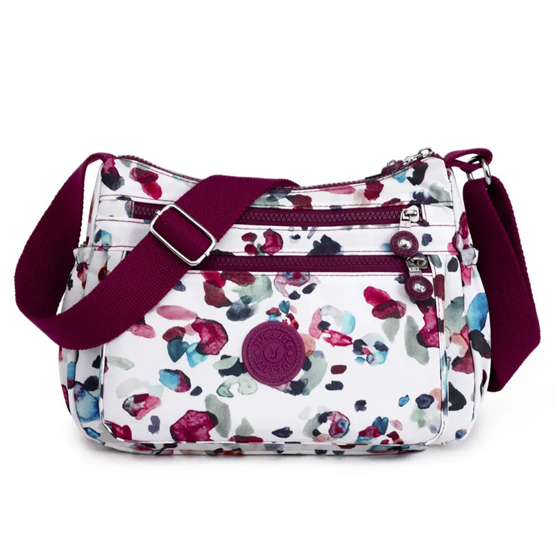 Casual Shoulder-Bag With Floral Print Handmade