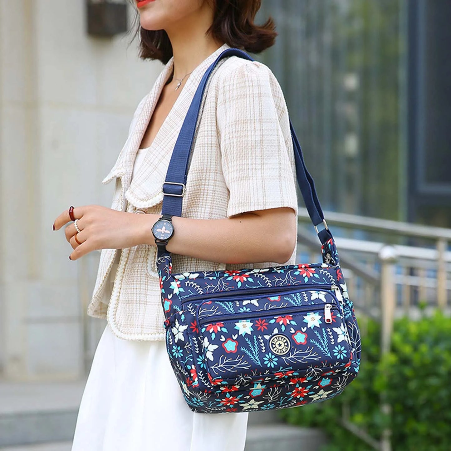 Multi-Pocket Casual Cross-body Waterproof  Bag